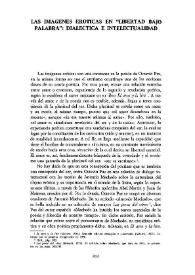 Las imágenes eróticas en "Libertad bajo palabra": dialéctica e intelectualidad  / Gustavo Correa  | Biblioteca Virtual Miguel de Cervantes