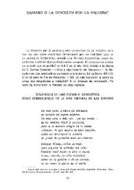 Dámaso o la devoción por la palabra / José Gerardo Manrique de Lara | Biblioteca Virtual Miguel de Cervantes