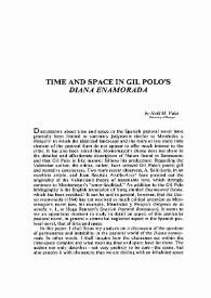 Time and Space in Gil Polo's "Diana enamorada" / by Noël M. Valis | Biblioteca Virtual Miguel de Cervantes
