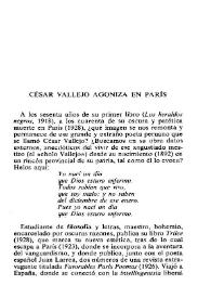 César Vallejo agoniza en París / Guillermo Díaz-Plaja | Biblioteca Virtual Miguel de Cervantes
