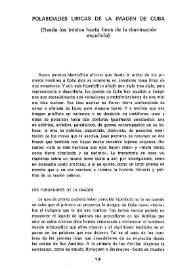 Polaridades líricas de la imagen de Cuba (Desde los inicios hasta fines de la dominación española) / José Juan Arrom | Biblioteca Virtual Miguel de Cervantes