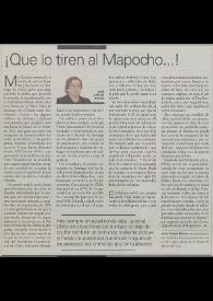 ¡Que lo tiren al Mapocho...! / José Carlos Rovira | Biblioteca Virtual Miguel de Cervantes