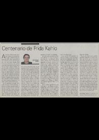Centenario de Frida Kahlo / José Carlos Rovira | Biblioteca Virtual Miguel de Cervantes