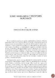 Sobre vanguardia y escritores murcianos / Francisco Javier Díez de Revenga | Biblioteca Virtual Miguel de Cervantes