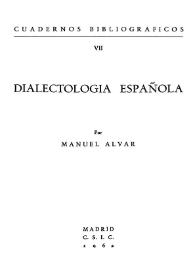 Dialectología española / Manuel Alvar | Biblioteca Virtual Miguel de Cervantes