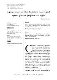 A propósito de un libro de Alfonso Ruiz Miguel  / Manuel Atienza | Biblioteca Virtual Miguel de Cervantes