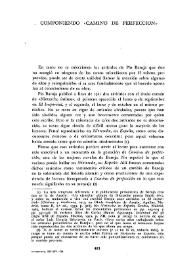 Componiendo "Camino de perfección"   / Gonzalo Sobejano  | Biblioteca Virtual Miguel de Cervantes