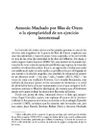 Antonio Machado por Blas de Otero o la ejemplaridad de un ejercicio intertextual / Araceli Iravedra | Biblioteca Virtual Miguel de Cervantes