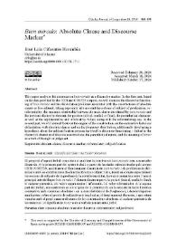 "Bien mirado": Absolute Clause and Discourse Marker / José Luis Cifuentes Honrubia | Biblioteca Virtual Miguel de Cervantes