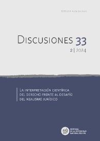 Discusiones. Núm. 33.2, 2024 | Biblioteca Virtual Miguel de Cervantes