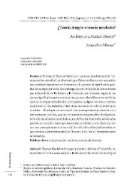 ¿Teoría simple o teoría modesta?   / Arnaud Le Pillouer ; traducción del francés de Catalina Tassin Wallace | Biblioteca Virtual Miguel de Cervantes