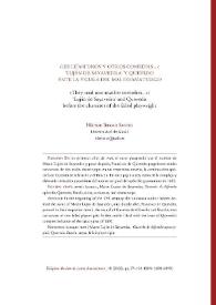 "Les leían unos y otros comedias..." Luján de Saavedra y Quevedo ante la figura del mal dramaturgo / Héctor Brioso Santos | Biblioteca Virtual Miguel de Cervantes