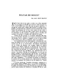 Bolívar en México / por Andrés Eloy Blanco | Biblioteca Virtual Miguel de Cervantes